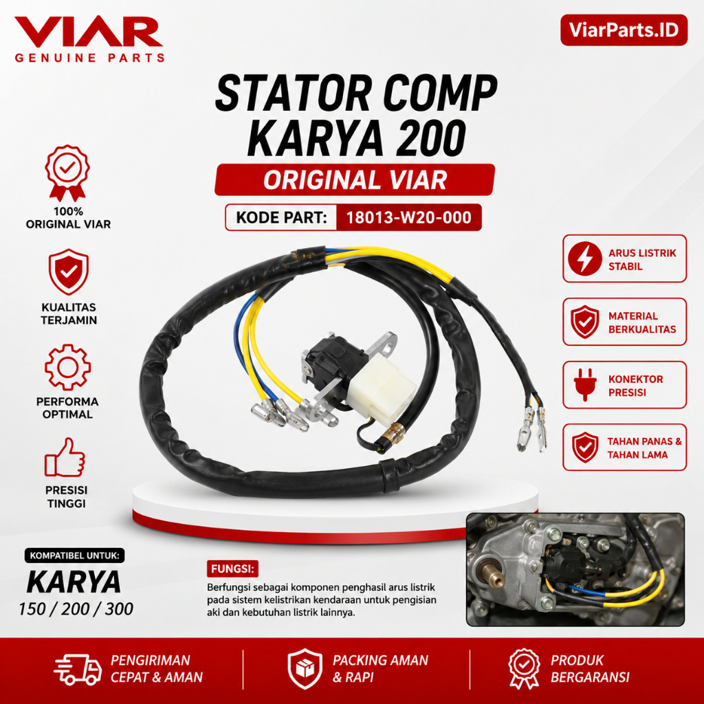 Kumparan / Spul Viar Karya 200 (Stator Comp Viar Karya 200 Original)