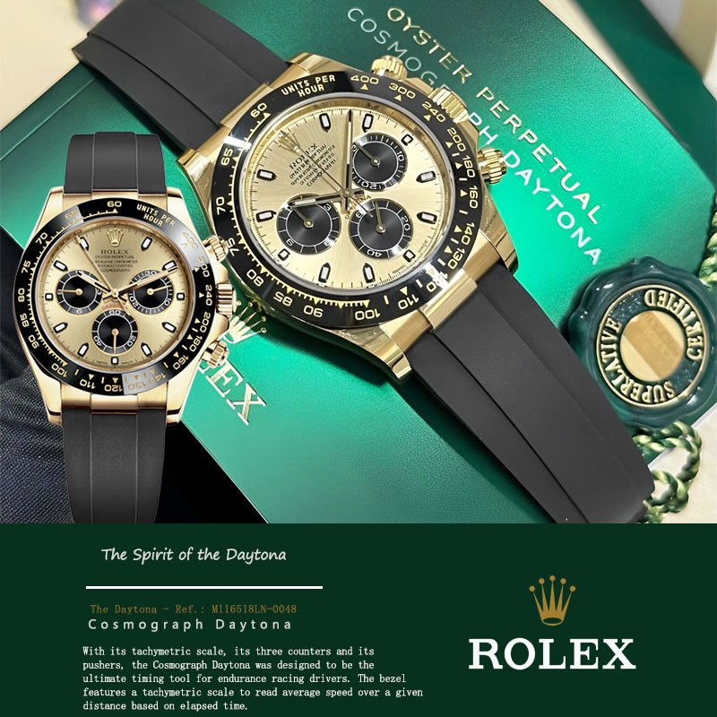 (100% Asli Rolex ) COD Baru Rolex Cosmograph DaytonaJam Tangan Rolex Pria M116518LN-0048 40mm Mesin 