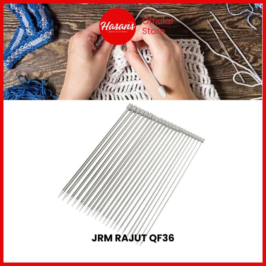 Hasans / [1 Set (2 Pcs)] Jarum Knitting Breien SPN / Hakken / Hakpen / Knitting Needles / Jrm Rajut 
