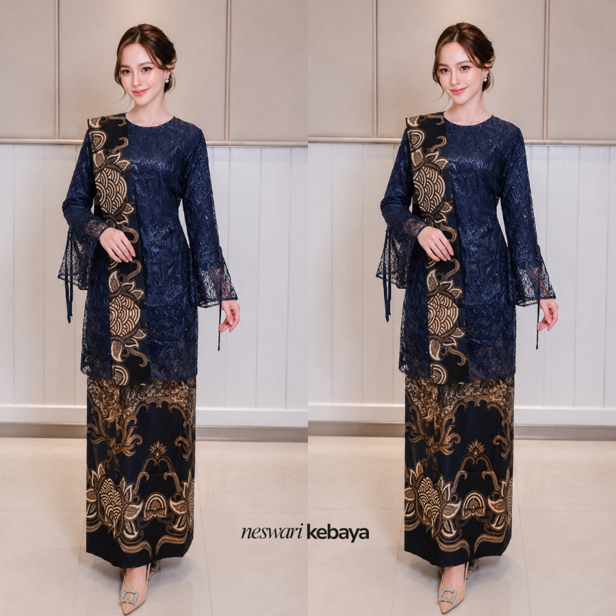READY JUMBO TERMURAH - DIANA 3 COUPLE KEBAYA BROKAT PASANGAN KONDANGAN TERBARU 2024 KEBAYA COUPLE LA