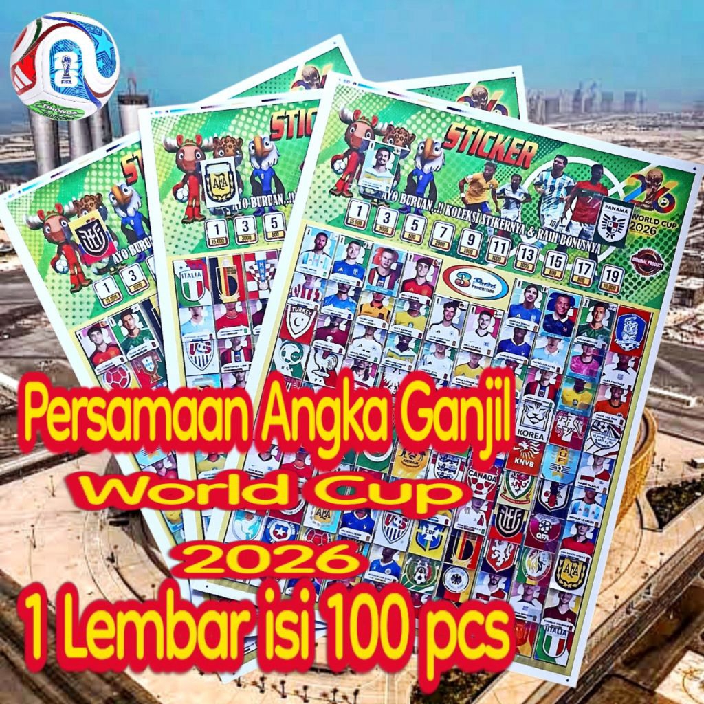 Persamaan gambar mainan cabutan anak berhadiah 1 lembar isi 100 pcs