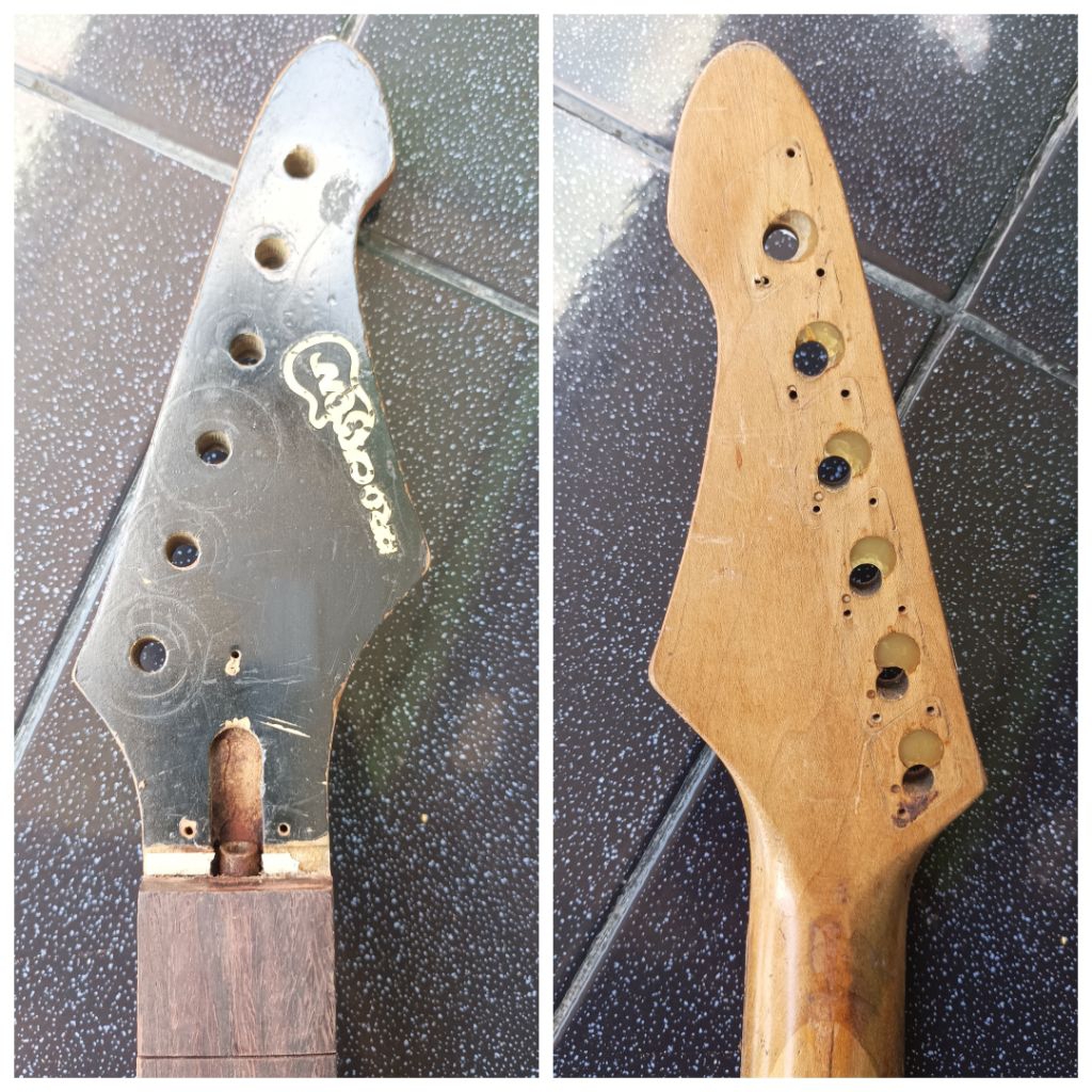 neck gitar listrik Original ROCKSON 24 fret, ada MINUS 