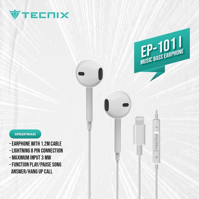 EARPHONE TECNIX EP-101 L | EP-101 C TERLARISS port lightning | Type C