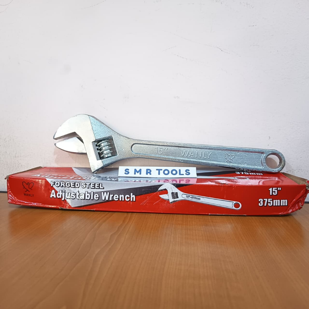 KUNCI INGGRIS ADJUSTABLE WRENCH 15 INCH (375MM) - Kunci Inggris Besar Anti Karat Alat Buka Baut Mur 