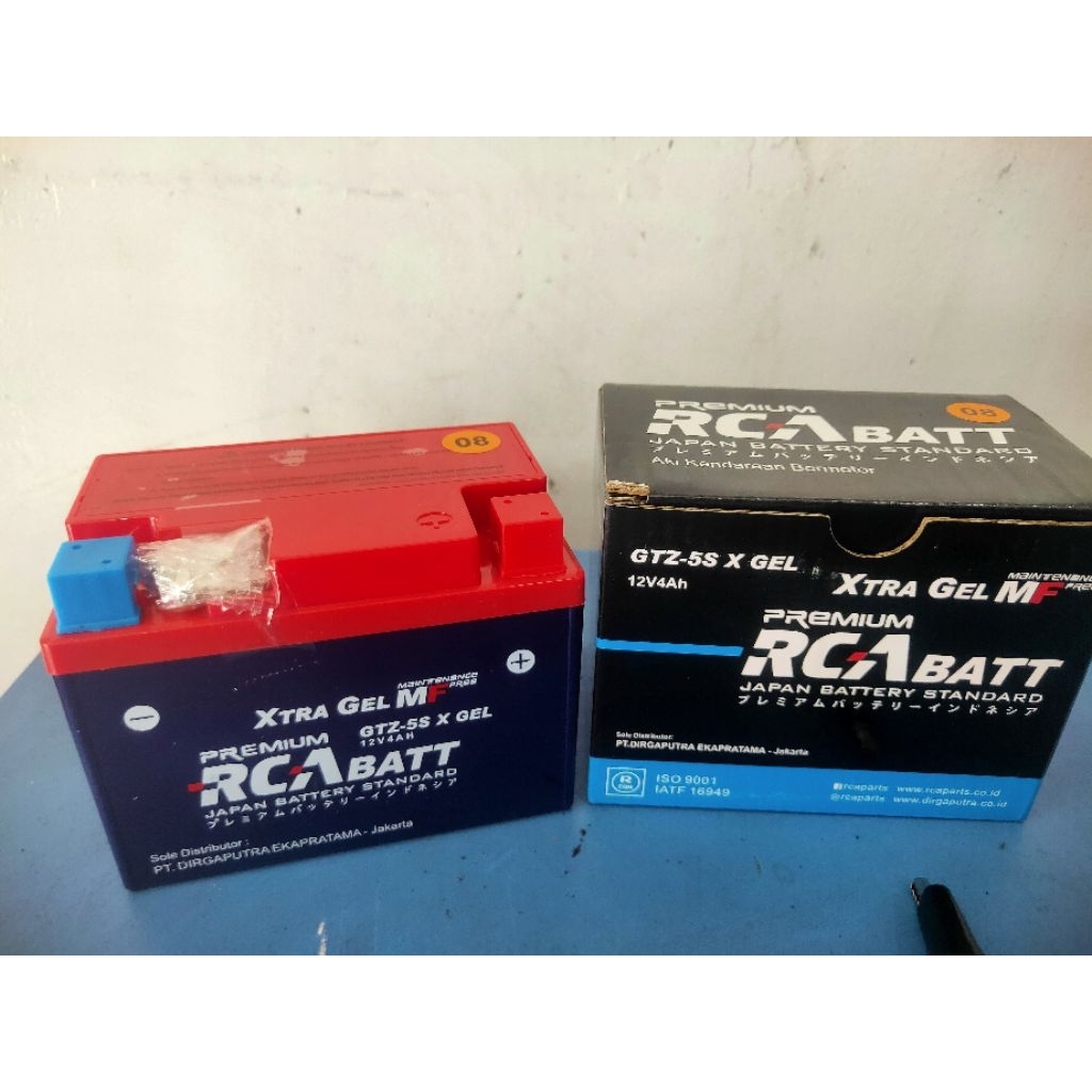 ACCU / AKI MOTOR RCA BATT XTRA GEL MF GTZ-5S X GEL 12V4AH