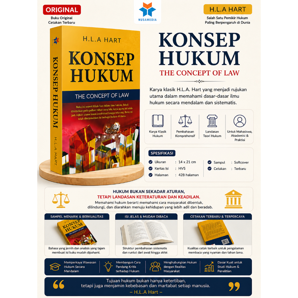 Nusamedia Buku Original - Konsep Hukum - H.L.A. Hart