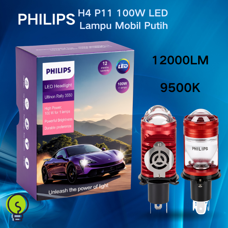 Philips P11 H4 100W Proyektor Mini LED