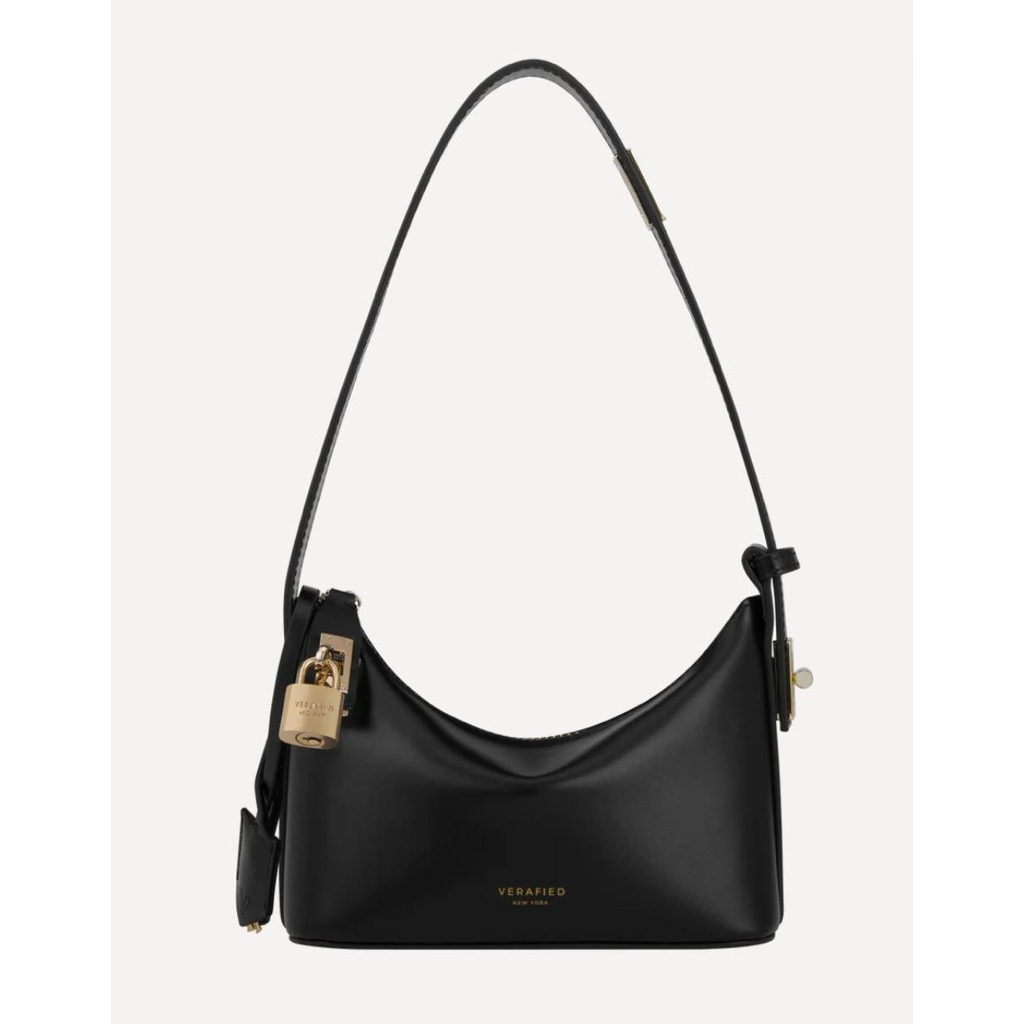 verafied by vera wang mini gold black hobo bag