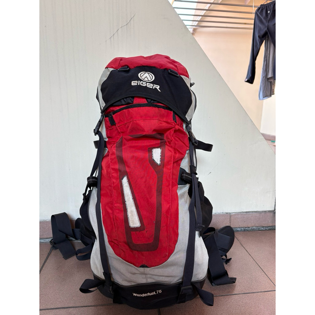 tas carrier gunung eiger wanderlust 75L