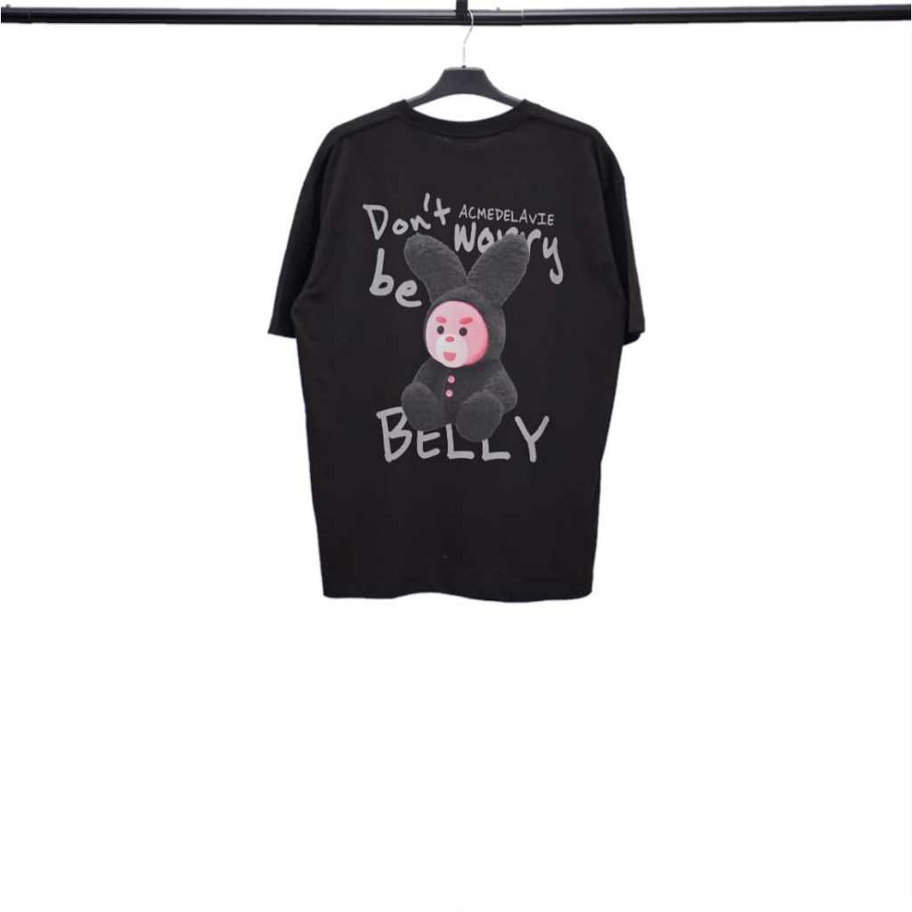 ADLV RABBIT BELLY TEE BLACK (100% Original)