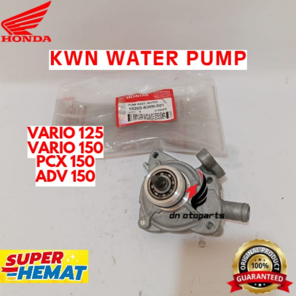 WATER PUMP ORIGINAL HONDA KODE KWN, WATER PUMP VARIO 125, WATER PUMP VARIO 150, WATER PUMP PCX 150, 
