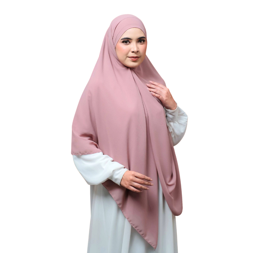 Ayora Anisma Khimar Instant Bandana Tali Ceruty Babydoll Hijab Skena Syar'i Jumbo Double Layer No Ja