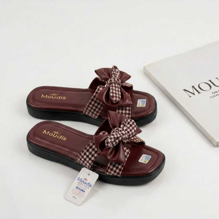 SECOND SESSION Sendal Wedges Sandal platform Wanita kekinian Rajut Pita model Trendy