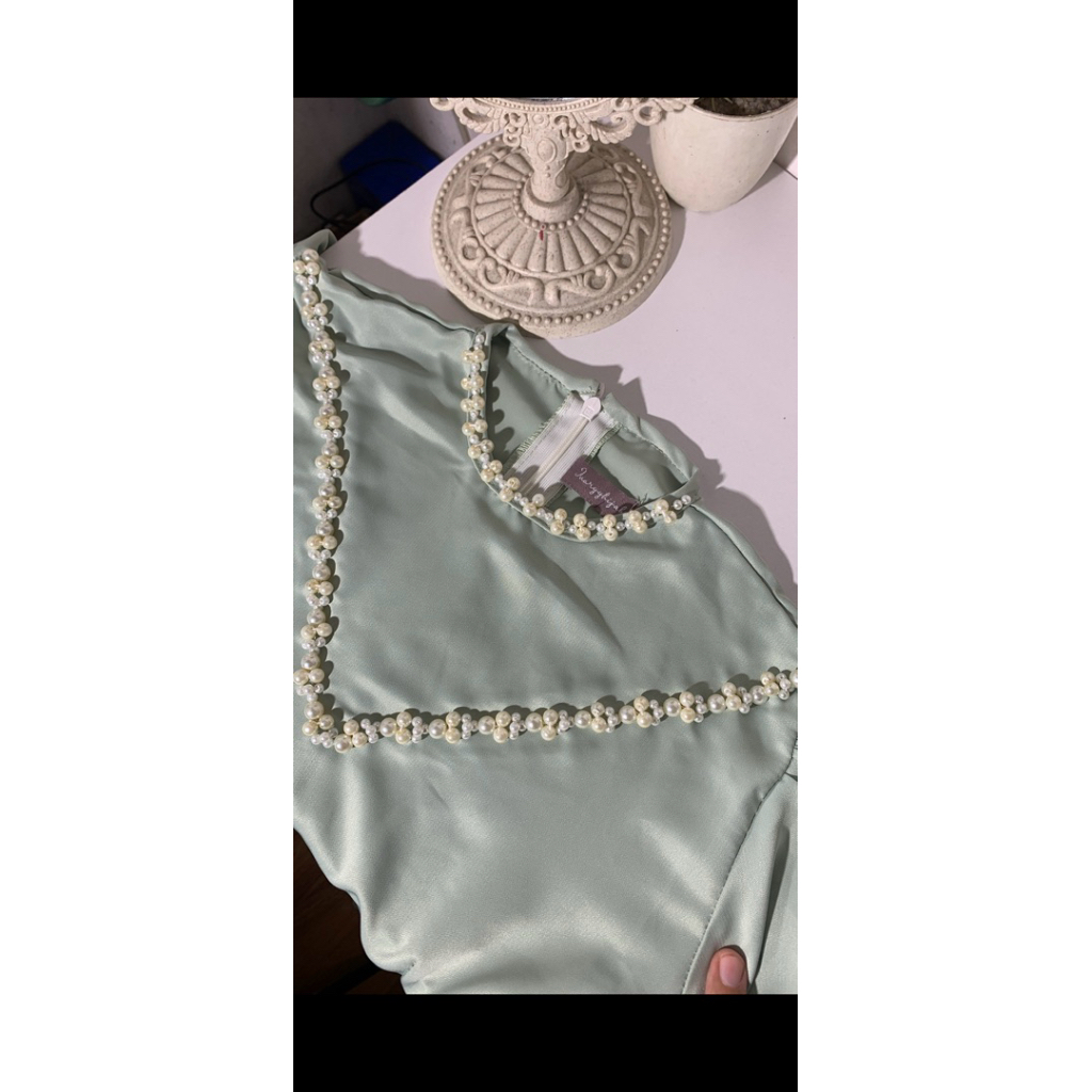 preloved dress kondangan bridesmaid lamaran wisuda warna mint