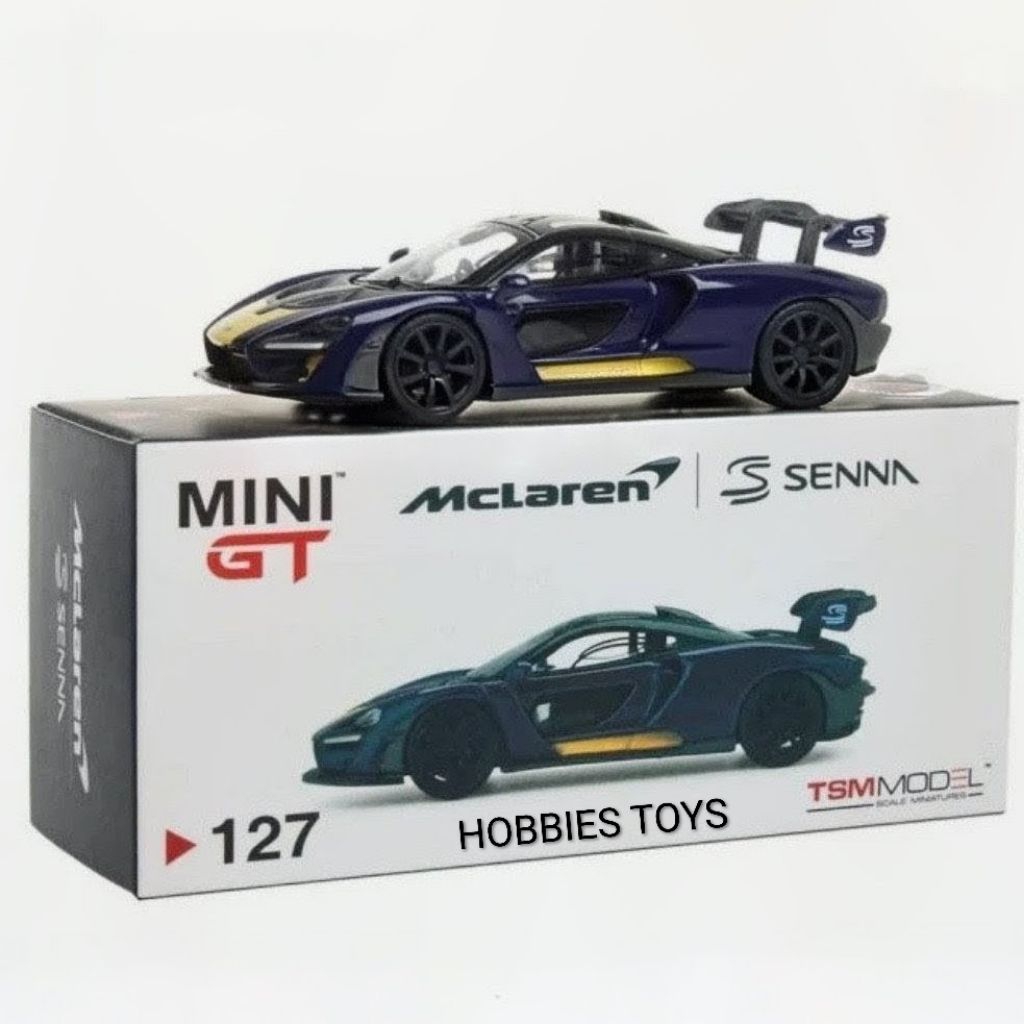 Mini GT 127 Mclaren Senna Purple Yellow