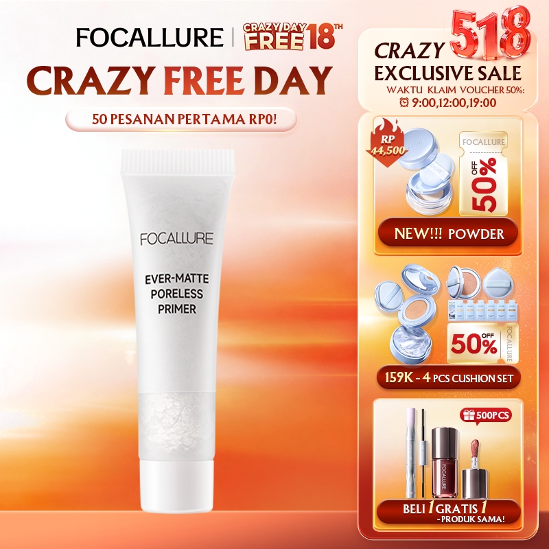 FOCALLURE Foundation Primer Paket Percobaan 5g Mini Size