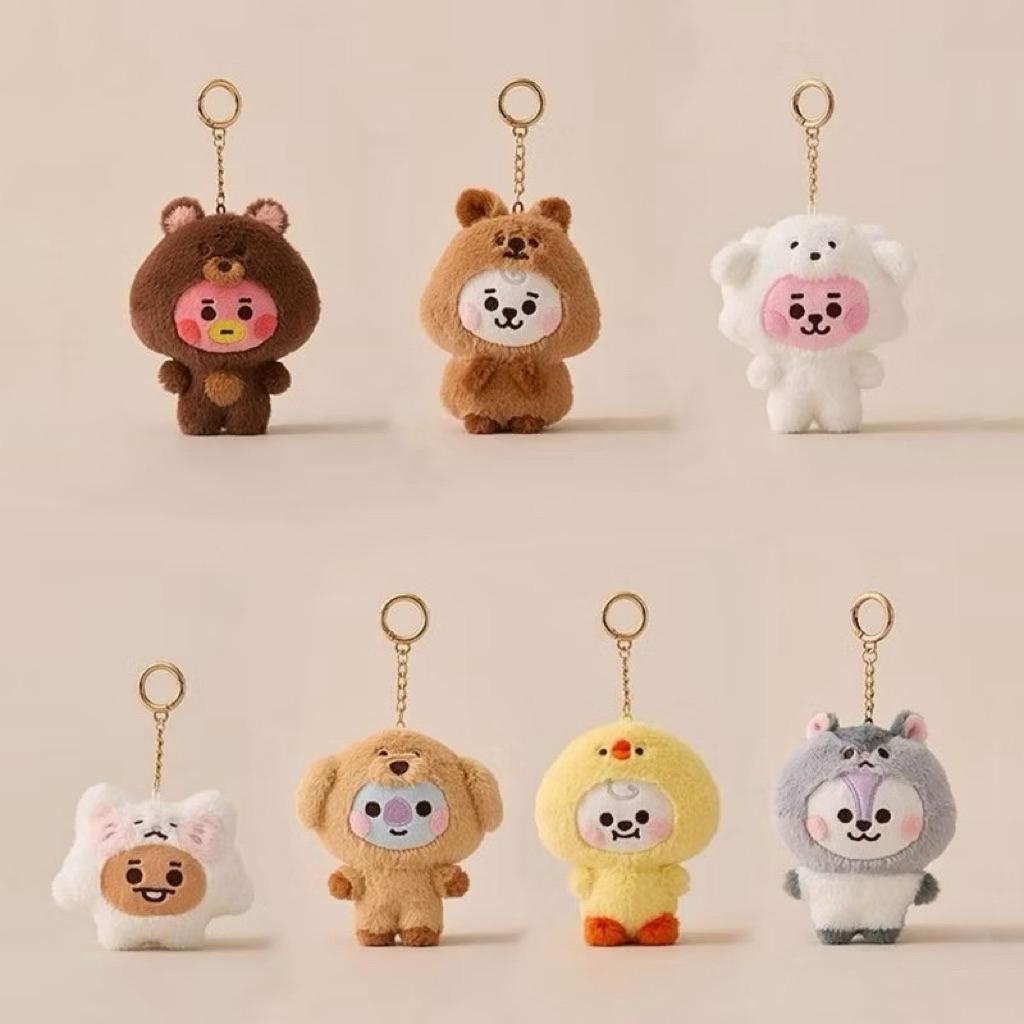 BT21 Official Keyring Keychain Animal RJ Cooky Tata Chimmy Koya Mang Shooky - Line Friends