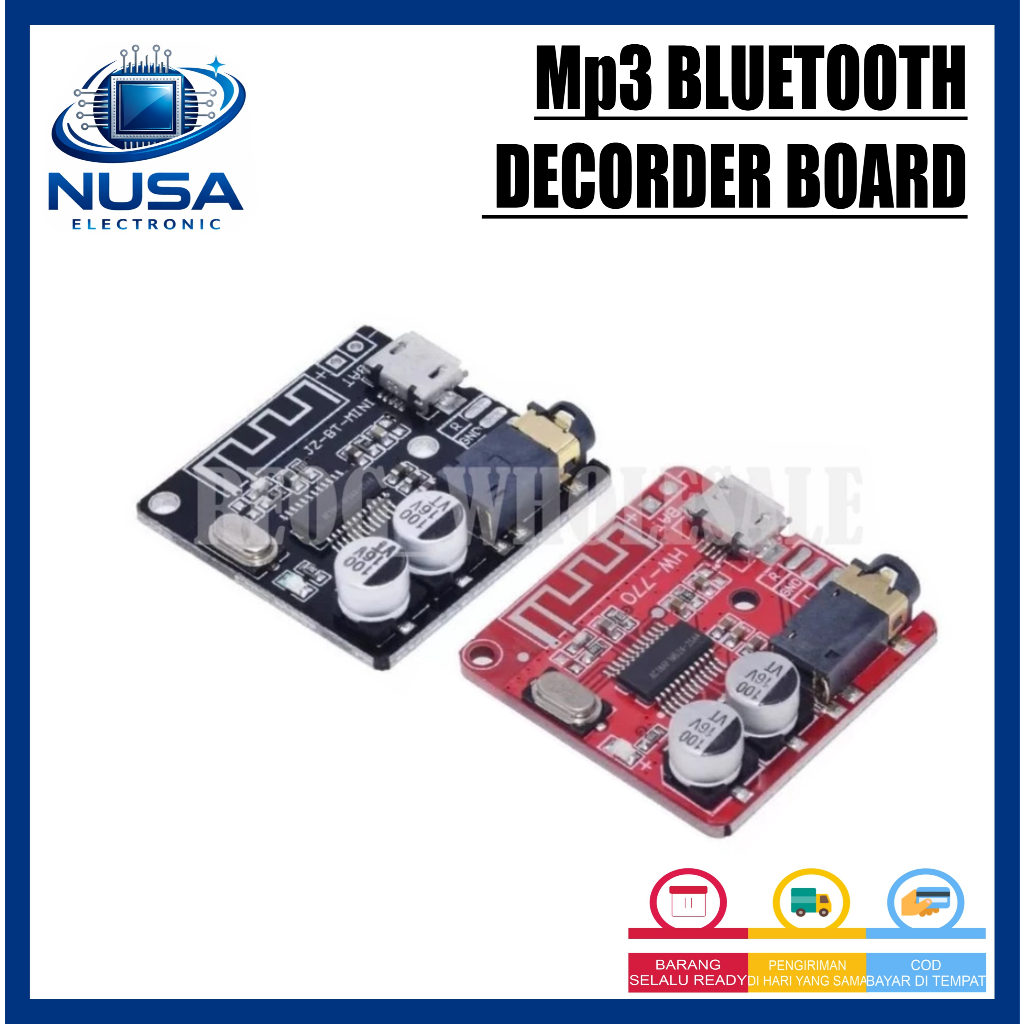Mini Modul MP3 Bluetooth HIFI Stereo Audio Receiver Amplifier stereo Wireless WAV Decorder