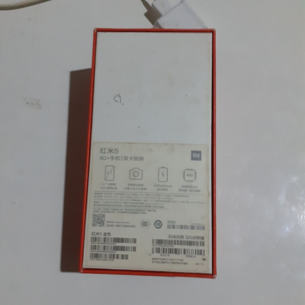 Box HP kosong Resmi Note 5