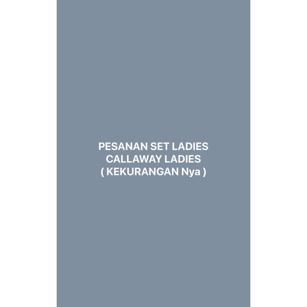 PESANAN SET GOLF LADIES