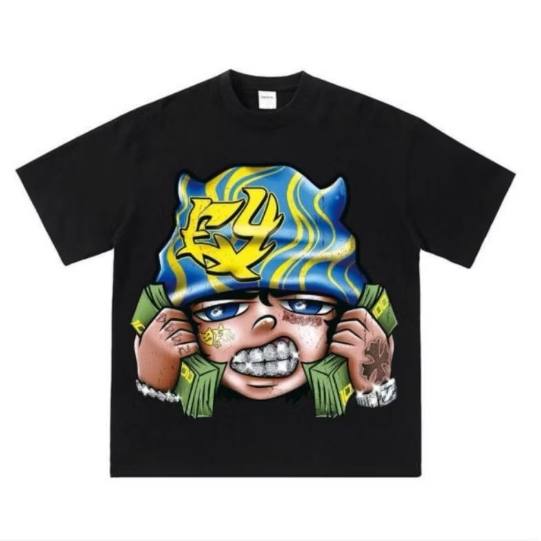 Baju Kaos  Distro Grafik Kartun Hypebeast 24s Premium