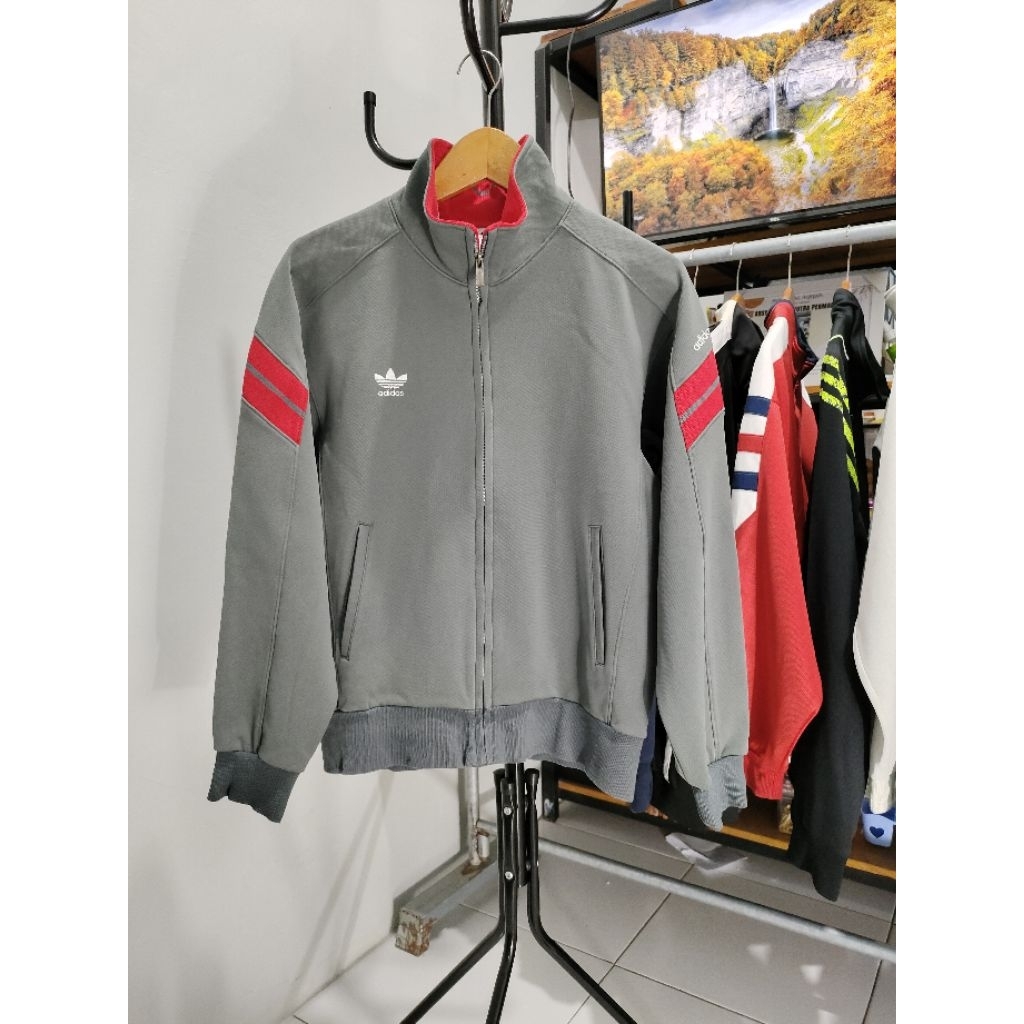 Jacket Tracktop Adidas Trefoil Vintage 90's by Descente Grey Original