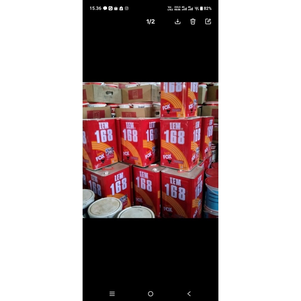 FOX Lem 168 Fox Blek 10kg Lem Kuning Serbaguna Untuk HPL Melamine Kulit Kayu Karpet Kertas Sandal Se
