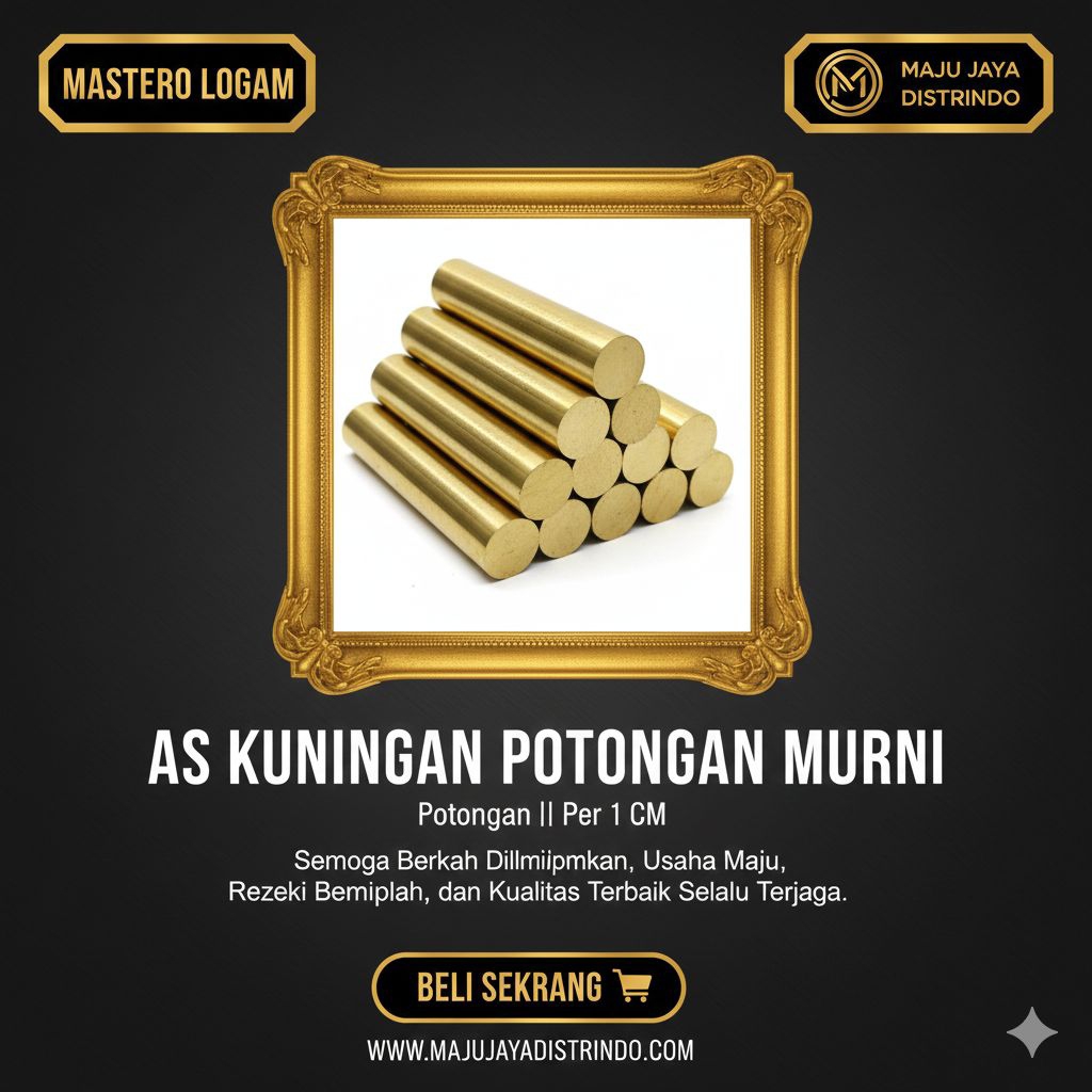 As kuningan 22mm x200mm as kuningan bulat