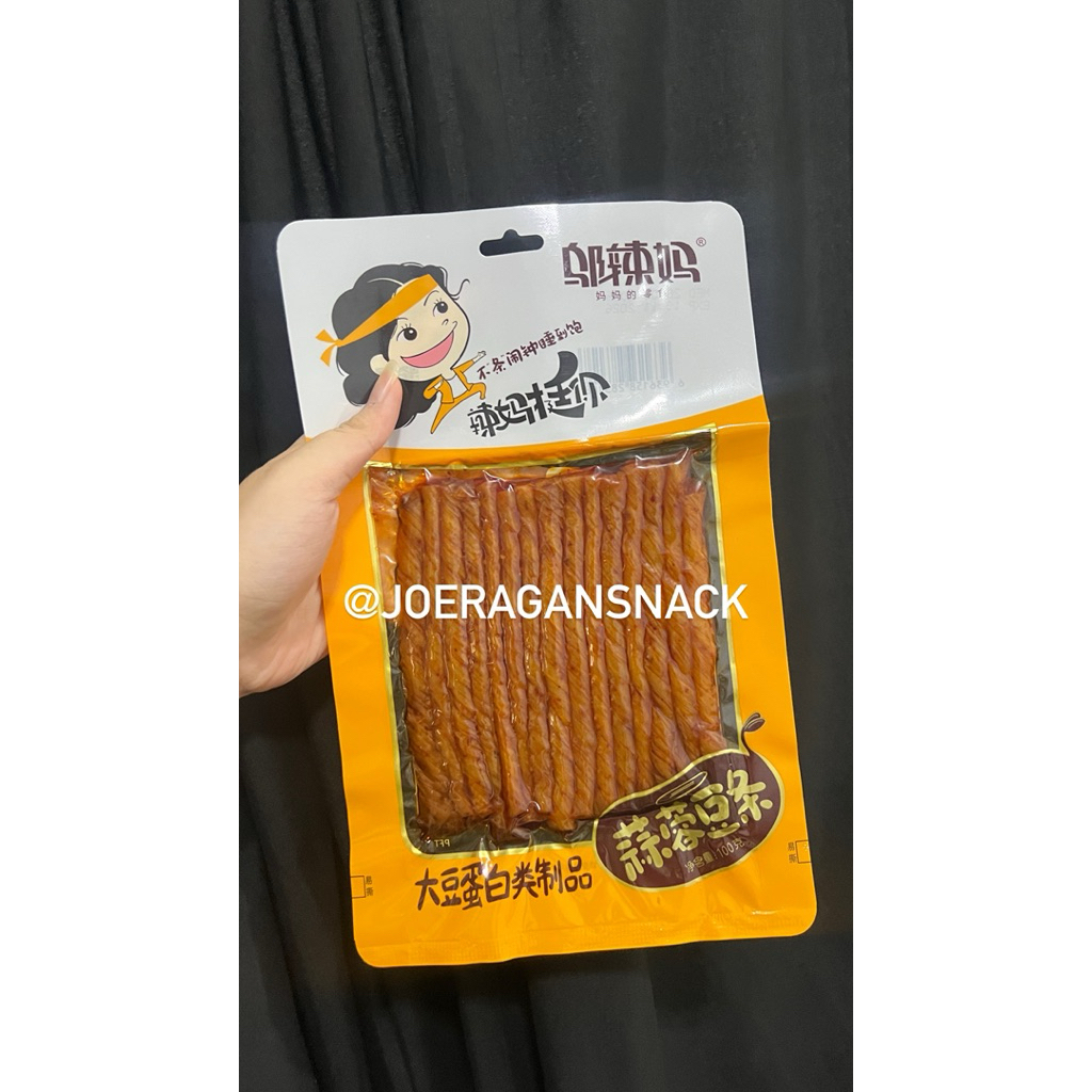 WULAMA / LATIAO Cemilan Pedas & Garlic Tendon Halal 100g - Rasa Tendon Spicy Beef , Garlic Cemilan, 