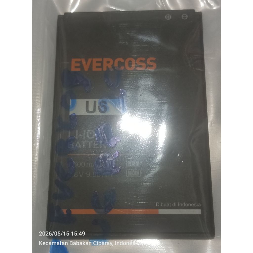 baterai evercoss U6 ori copotan