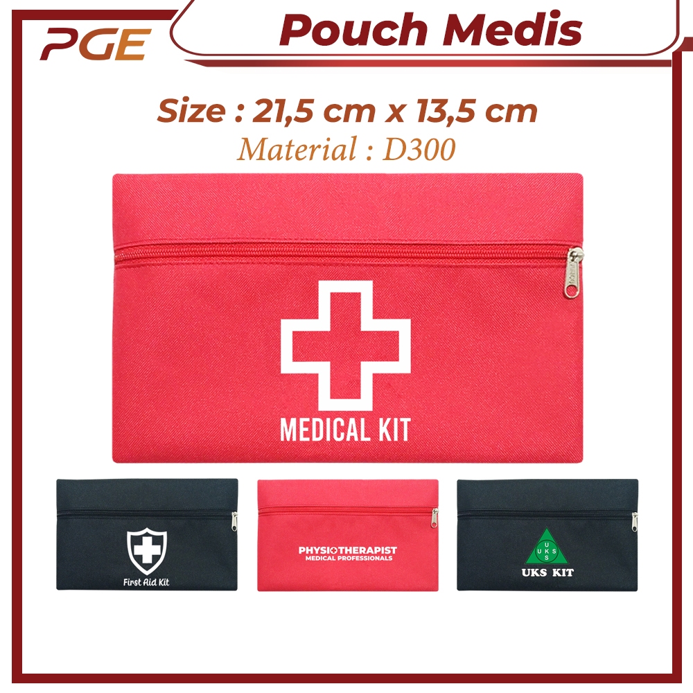Pouch Medical Kit Medis Dompet P3K Tas Obat Pouch Travel First Aid Kit Emergency Homecare Bidan UKS 