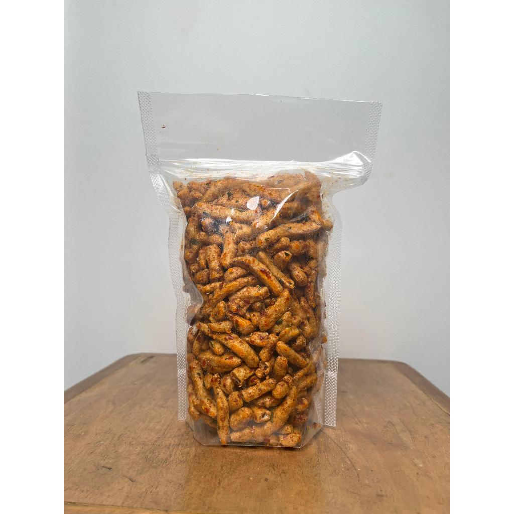 (BASRENG 250GR VARIAN PEDAS DAUN JERUK DAN ORIGINAL ASIN)  baso aci instan cuanki seblak boci tulang