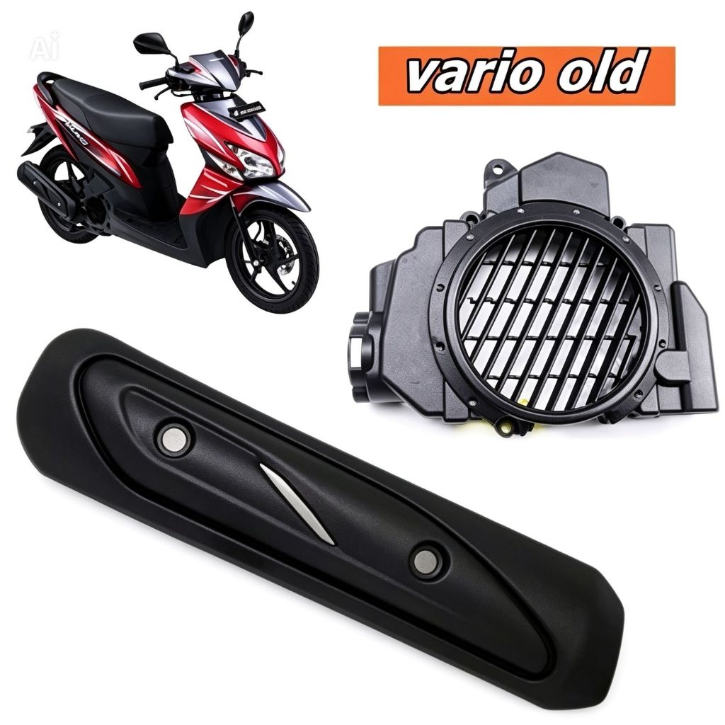 COVER RADIATOR DAN COVER KNALPOT VARIO 110 KARBU VARIO 110 CW KARBU VARIO 110 CBS KARBU