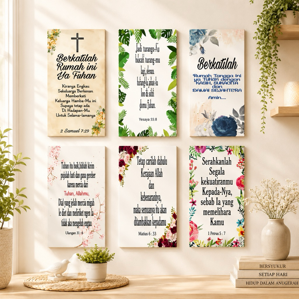 Hiasan dinding rohani Hiasan dinding ayat alkitab Poster dinding kristen