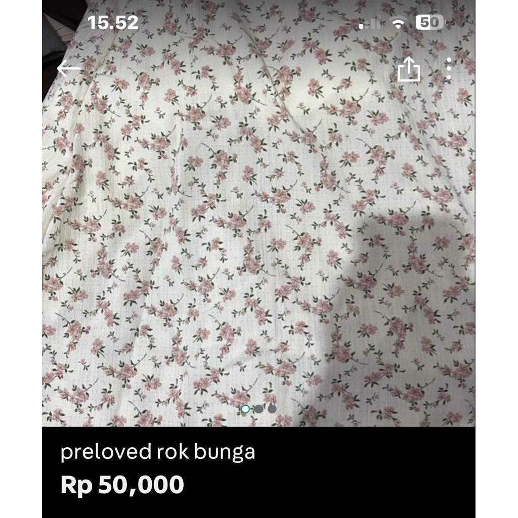 preloved rok bunga