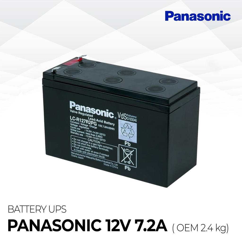 BATERAI UPS 12V PANASONIC 7.2Ah
