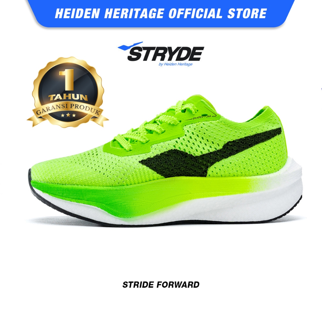 HEIDEN HERITAGE [HRTG] - PHANTOM STRYDE - SHOCK GREEN - Sepatu Running Olahraga Sport Casual Style L