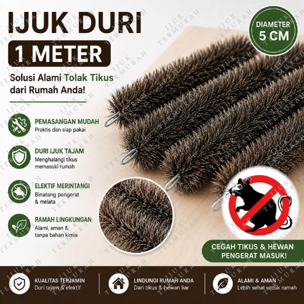 ijuk duri penghalang panjat /ijuk PLN / ijuk pengusir tikus &ular ukuran 100/5cm