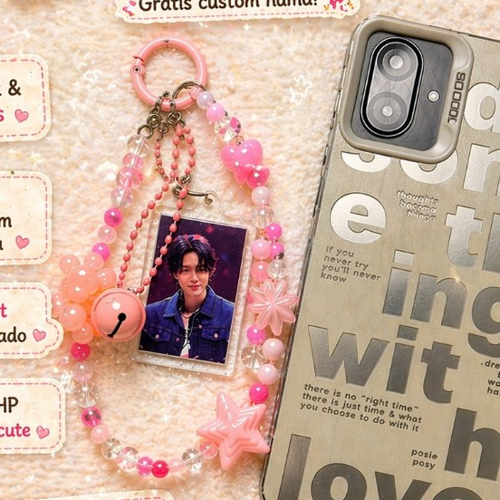 PS-3P Phone Strap / Mainan Hp / Phone Charm / Gantungan Hp Custom - Pink Series 1