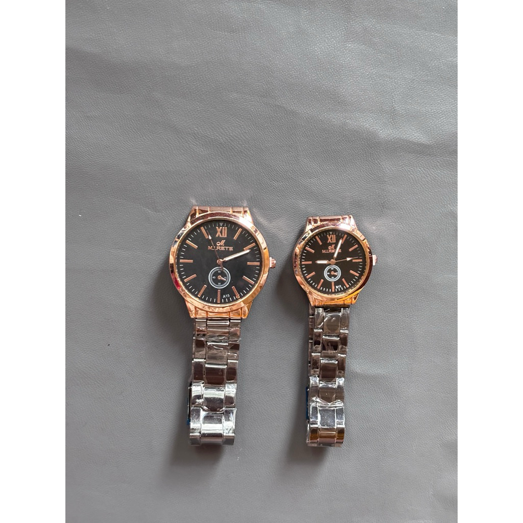 Jam Tangan Couple Import Pria Dan Wanita Mirete Original Analog Strap Rantai Stainless
