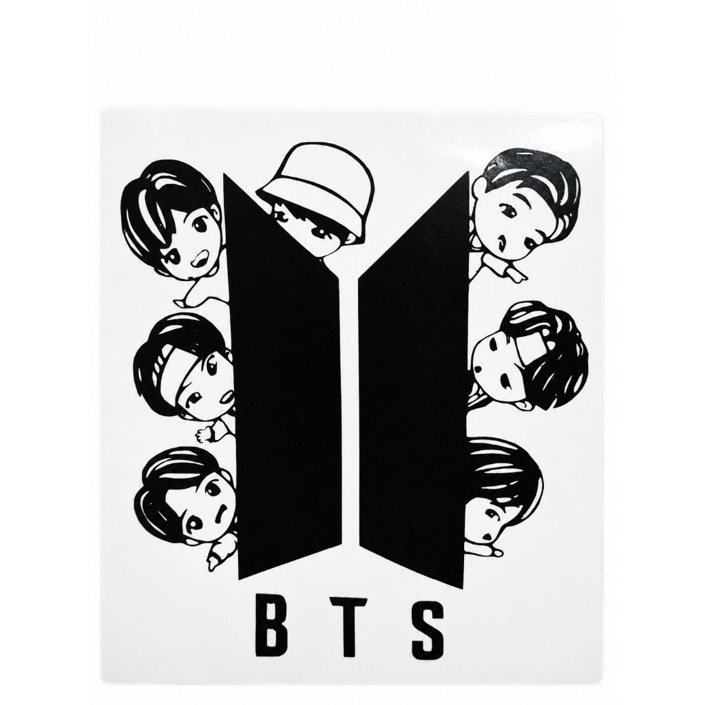 CUTTING STICKER BTS TINY TAN LOGO BTS