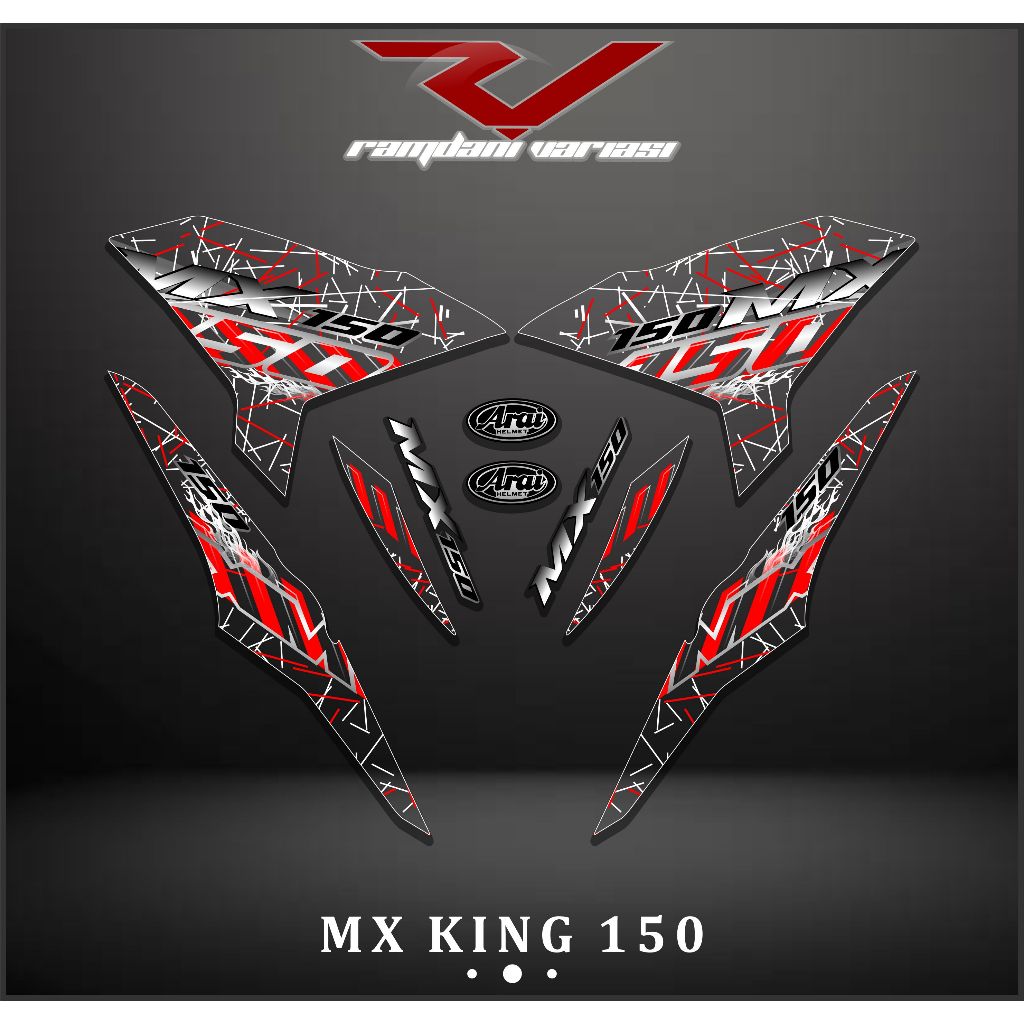 STRIPING TRANSPARAN MX KING 150/STIKER MX KING/VARIASI STIKER MX KING 150 SNIPER