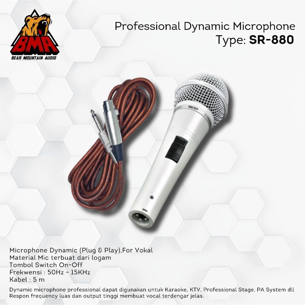 MICROPHONE DYNAMIC SR880 / MICROPHONE BMA SR880