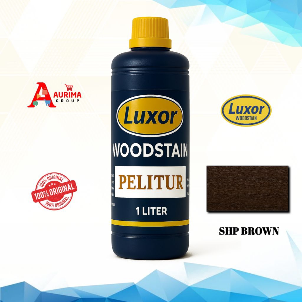 CAT KAYU LUXOR WOODSTAIN SHP BROWN 1LITER - CAT DEKORATIF KAYU INTERIOR DAN EXTERIOR MUDAH DIGUNAKAN