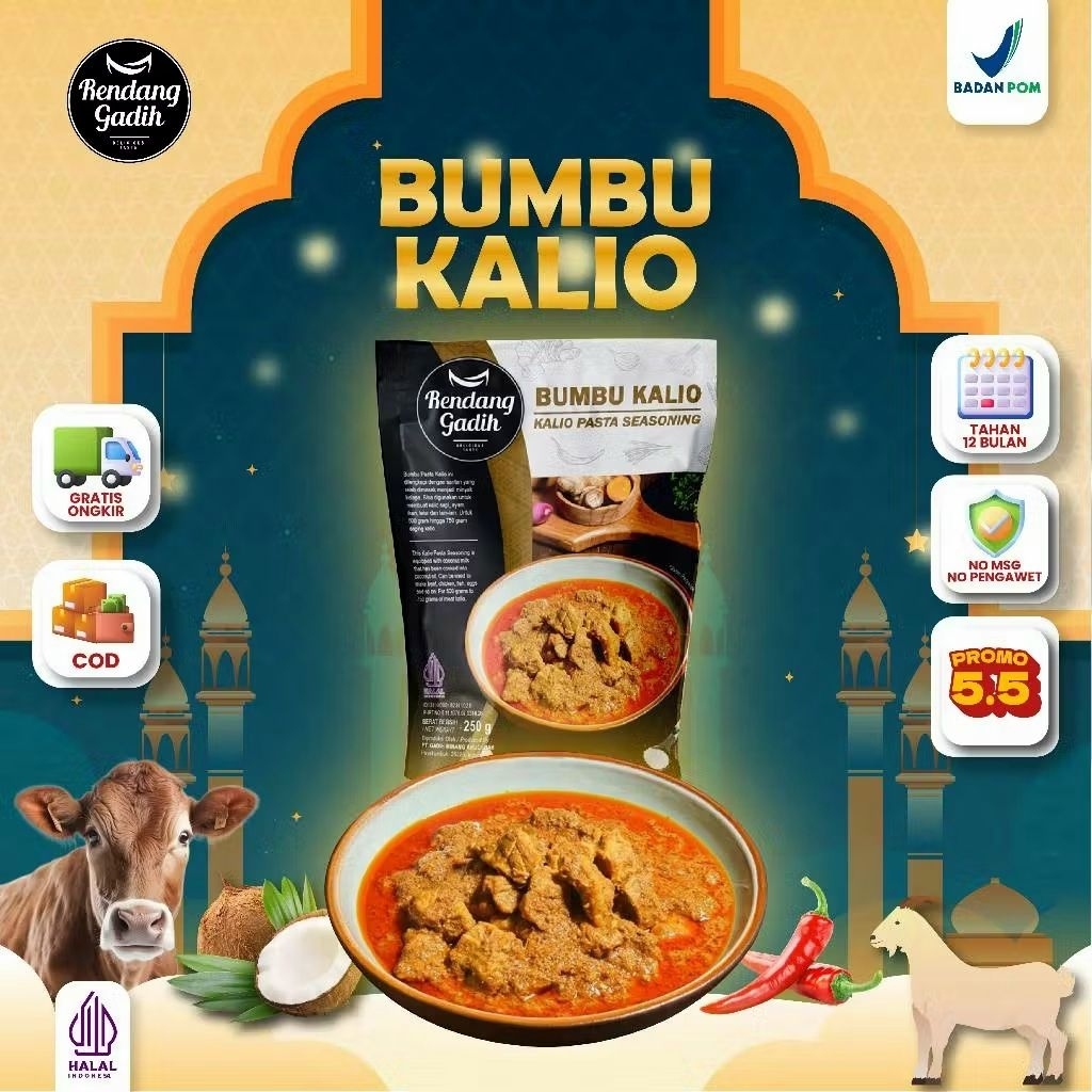 Rendang Gadih Bumbu Kalio Instan Rendang Gadih Minang Payakumbuh Sumatera Barat