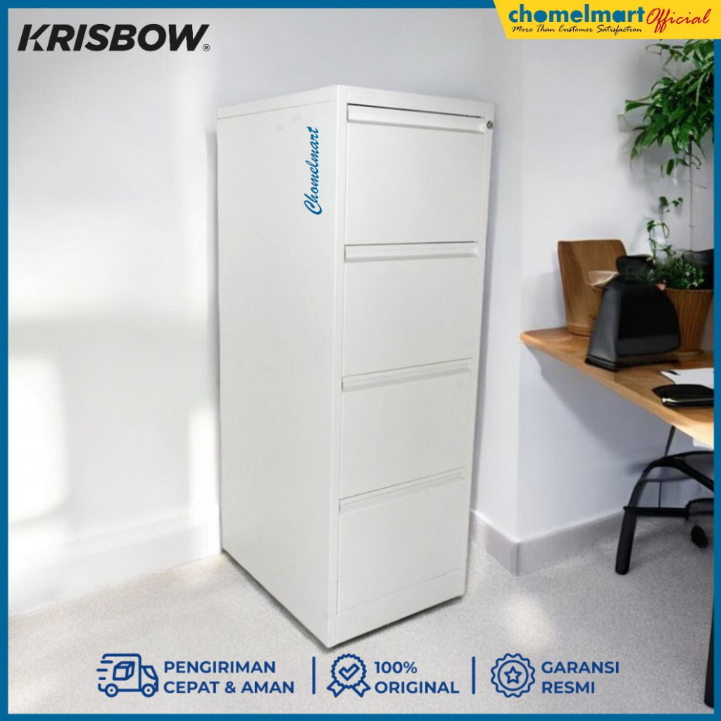 Krisbow Filing Cabinet Besi 4 Tingkat – Krem