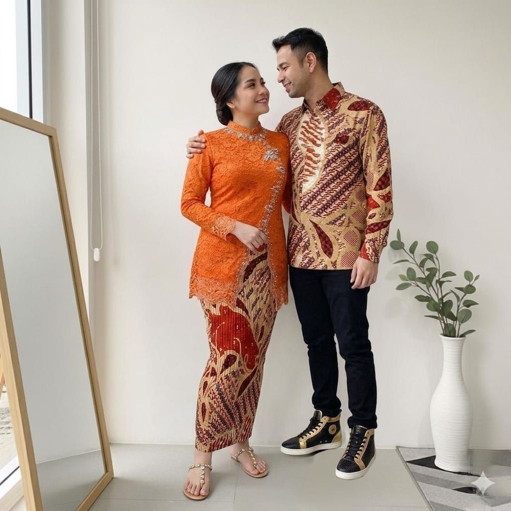 Setelan Couple Kebaya Arsya  / Couple Terbaru / Couple Pesta / Couple Seragam