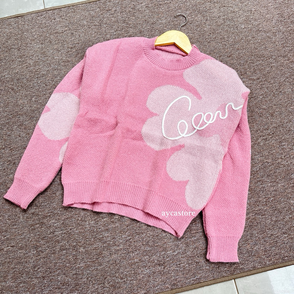 aycastore - Flowy Sweter Knit Wanita Korean Style Atasan Rajut