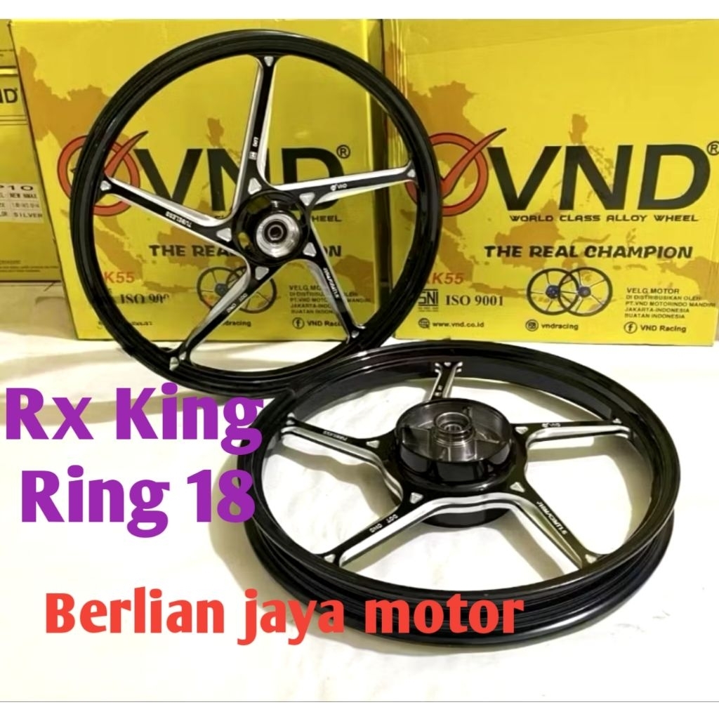Velg racing vnd ak 55 ring 18 160/160 buat motor rx king