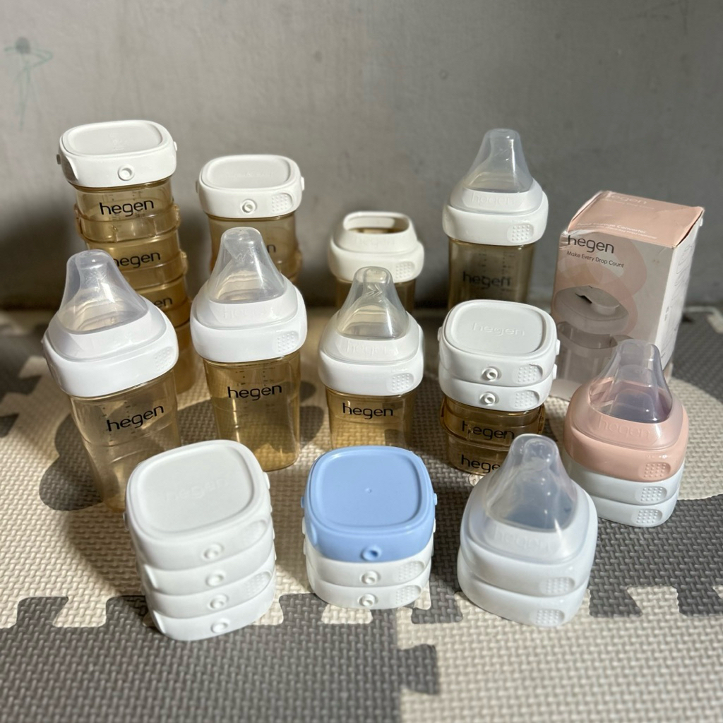 [PRELOVED] HEGEN botol susu PPSU feeding bottle baby collar storage cap hegen teat food storage conv